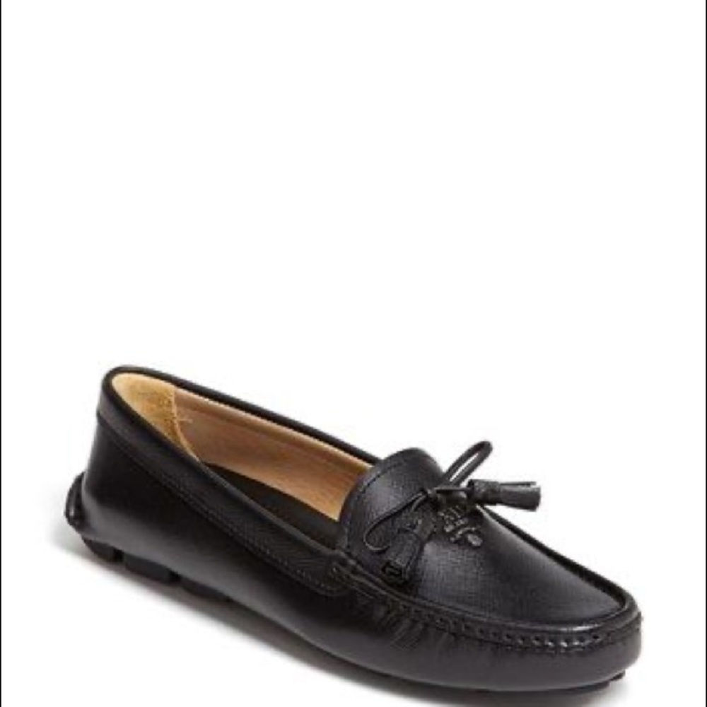 Prada Saffiano leather driving loafer